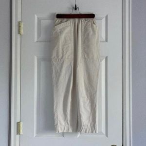 Only Child Ryan Pant Ivory Cream Cotton Canvas Small